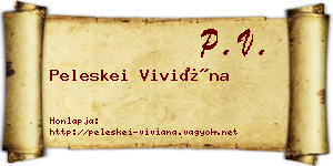 Peleskei Viviána névjegykártya